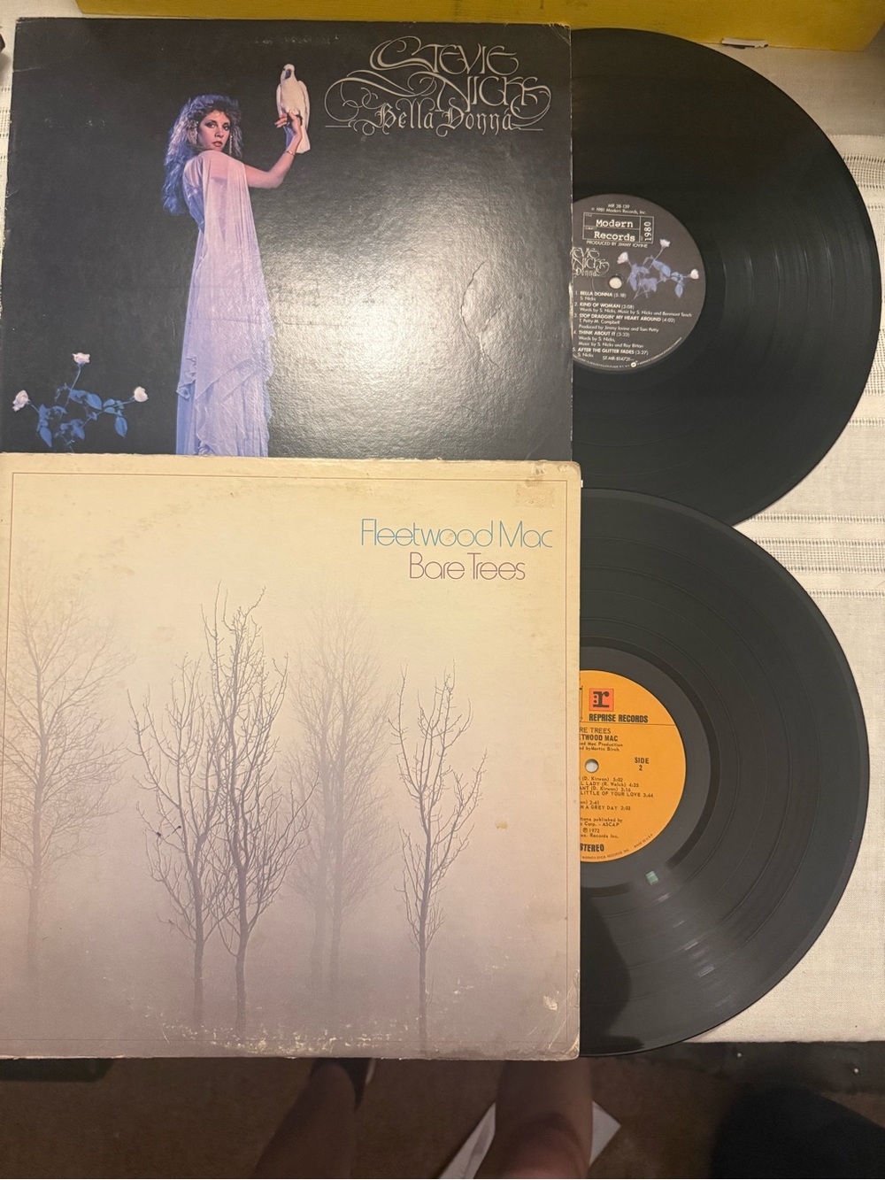 Fleetwood Mac 2 LP Vinyl Record Lot - Stevie Nicks Bare Trees & Bella Donna